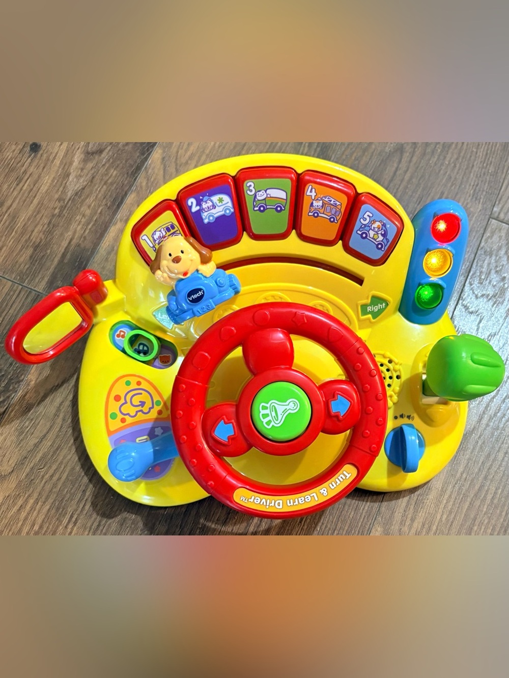 Yellow and Red Learn & Drive Interactive Steering Wheel Toy